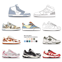 Chaussures décontractées de luxe personnalisées par des designers, styles rétro tendance de haute qualité avec divers logos