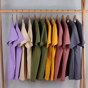 T-Shirt-Hersteller individuelle hohe Qualität 100 % Baumwolle einfarbiges T-Shirt für Herren einfarbig Übergröße Herren-T-Shirts