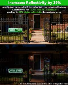 لافتات شوارع معدنية مخصصة للاستخدام الخارجي - لافتات عناوين عاكسة ذات وجهين من الألومنيوم السميك - Product Image 6