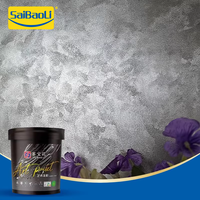 Vente chaude Velours Effet Art Peinture Décoration Intérieure Velours Peinture Murale Métallique Paillettes Peinture Murale Intérieure