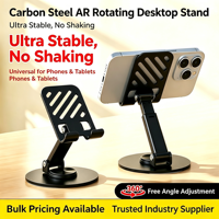 Support de téléphone et tablette de bureau rotatif à 360° en plastique, réglable, pliable, ultra stable, sans secousses, universel, multi-usages