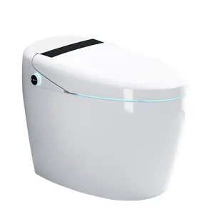 Europese Luxe Stoelverwarming Alles In Één Wc Sanitair Slim Toilet Keramische Inodoro Automatisch Zelfreinigend Slim Toilet