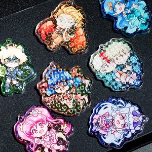 Promotional Wristlet Acrylic Cartoon Anime Keychain Accessories Clear Plastic Custom Acrylic Keychain Charm