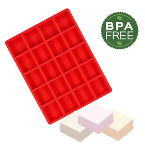 MUYULINS Factory 20-Cavity Square <b>Silicone</b> LFGB BPA-Free, Suitable for DIY Making, Easy to Demold, Reusable Soap Mold - Product Image 3