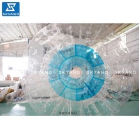 Ballon Zorb Gonflable pour Terrain Herbacé, Ballon Hamster Humain, Ballon Roulant en PVC Résistant à l'Usure, Jeu de Ballon d'Équipe en Plein Air
