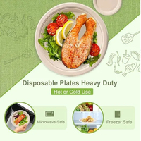 Plateau à compartiments écologique Emballage en plastique biodégradable Assiettes amidon de maïs Assiettes jetables Thali combo pack