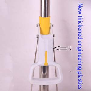 Poste de acero inoxidable extra grueso para el hogar, tres filas de rodillos, fregona absorbente de algodón de goma para exprimir el agua, Coágulo de muelle manos libres - Product Image 4