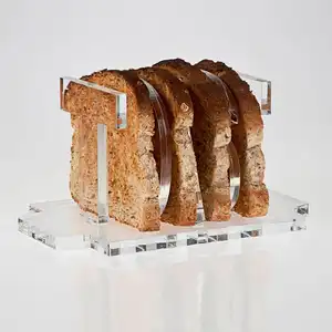 Glam display Premium Acryl geröstetes Brot halter Toast regal für Brot laden Plexiglas Food Display Organizer