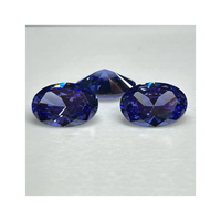 Tanzanite Zircon Cubique Bleu Ovale 4x6mm à 13x18mm Zircon Vert Aigue-Marine CZ Pierres