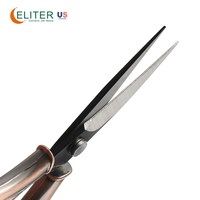 Eliter grosir gunting manikur gunting pisau lurus besi tahan karat dengan ujung tajam kuku palsu kawat pancing jahit