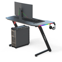Table de jeu personnalisée moderne avec lumières LED RVB Table de jeu pour ordinateur PC Gamer