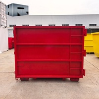 Nouveau conteneur de chantier de 15 yards, bac à déchets robuste en acier doux, bac de recyclage de déchets solides avec garantie galvanisée d'un an