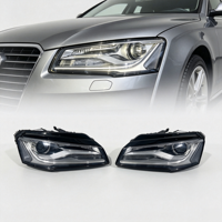 Bloc optique avant à lentille xénon d'origine usine, configuration basse, pour Audi A8 2014-2017, avec feux de jour LED DRL