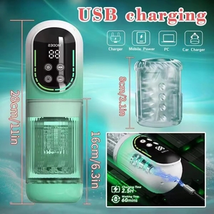 Masturbador Masculino Premium Ecológico de TPE con Funciones de Empuje, Succión y Vibración, Impermeable para Mayor Placer - Product Image 2