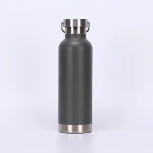 Powder Coating 750 ML Double Wall Vacuum Insulated Stainless Steel Sports Bottle Travel Water Bottle With Handle