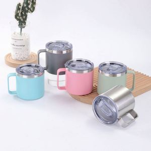 Wholesale 14oz Wholesale Colors Multicolor <b>Double</b> <b>Wall</b> Insulated Leak Proof Lids Stainless Steel Powder Coating Office <b>Mug</b> Water - Product Image 2