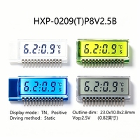 Afficheur LCD personnalisé à 4 chiffres et 7 segments, panneau numérique transmissif positif TN, direction de visualisation 6:00, connexion par broches métalliques