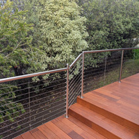 EKOO 304 Poteau de balustrade à câble rond pour système de fixation, pour escaliers et balustrades
