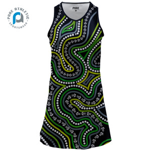 Tinh khiết <span class=keywords><strong>netball</strong></span> World Cup Úc thổ dân mới nhất <span class=keywords><strong>netball</strong></span> đồng phục với 4 bên tùy chỉnh tấm một dòng <span class=keywords><strong>netball</strong></span> DRESS bán buôn - Product Image 3