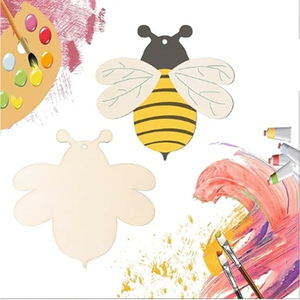 Abalorio de madera con forma de abeja sin terminar para manualidades, decoración de fiesta de Acción de Gracias - Product Image 3