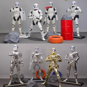 カスタム等身大ベイダースターウォーズグラスファイバー彫刻ベアブリック像大きな金属製ホームデコレーションアニメキャラクター - Product Image 3