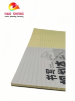 Cahier d'écriture en papier offset A3 avec couverture en carton, dos gris et pages colorées