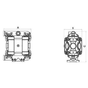 MECLUBE - 028-P035-AB1 Bombas neumáticas de doble diafragma Mod. P35 en Junta de polipropileno en NBR - Product Image 2