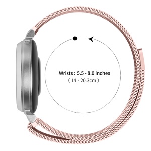 Bracelet <span class=keywords><strong>de</strong></span> montre intelligente Milanese avec fermoir magnétique en maille, breloque en silicone, <span class=keywords><strong>Garmin</strong></span> <span class=keywords><strong>Lily</strong></span> 2 - Product Image 5