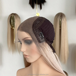 European Human Hair Cuticle Aligned Top <b>Lace</b> Wig Front HD Swiss <b>Lace</b> Wigs For <b>White</b> Women Silver <b>White</b> Blonde Wigs - Product Image 6
