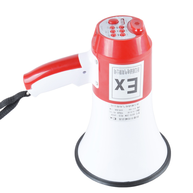 20W Handheld Megaphone Portable Voice Amplifier with Loudspeaker