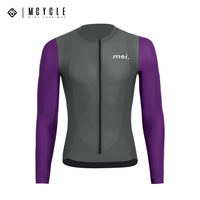 Camiseta de Ciclismo Reflectante con Estampado Mcycle, Protección UV, Secado Rápido, Transpirable, Manga Larga, Unisex, Ropa Deportiva