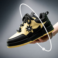 Chaussures basses pour hommes en cuir à lacets, vente en gros directe d'usine, baskets tendance, chaussures décontractées pour hommes