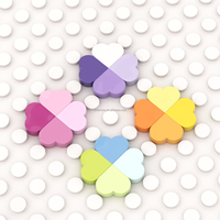 Tuile 39739, ronde 1x1 en forme de cœur, pièce de construction, mini briques décoratives pour modèles MOC DIY, options multicolores