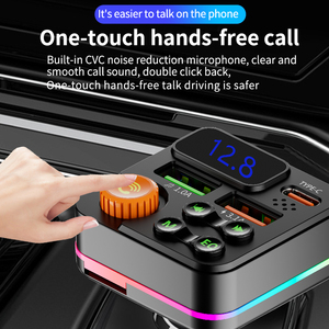 Q22 Xe MP3 Máy Nghe Nhạc Bt 5.3 FM Transmitter TYPE-C Port + Dual USB Sạc Nhanh Handsfreecall Đài Phát Thanh Transmitter Với LED Hiển Thị - Product Image 6