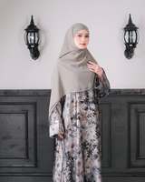 Foulard imprimé à motifs encre, très populaire, respirant, long et extensible, pour femmes musulmanes (Hijab)