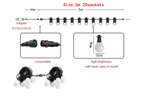 โคมระย้าตกแต่งเพดานงานแต่งงาน,<span class=keywords><strong>ไฟ</strong></span> LED ทรงลูกบอลไฟสายหลอด<span class=keywords><strong>ไฟ</strong></span>ลายมังกร<span class=keywords><strong>ไฟ</strong></span>แขวน<span class=keywords><strong>ปิงปอง</strong></span> - Product Image 5