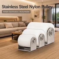 Rouleau de porte coulissante en acier inoxydable 201 avec poulie en nylon, diamètre 40 mm, épaisseur 50 mm, rail de guidage de positionnement de porte