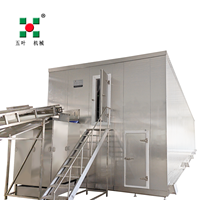 Vloeibaar-snelvriesmachine IQF-bedvriesapparatuur SUS304 roestvrij staal voor commerciële vis, fruit en groenten
