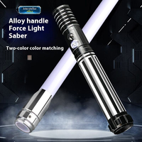 Pedang Laser Mainan Jedi 2-in-1 Kelas Atas dengan 16 Warna LED Pixel Lightsaber, untuk Usia 14 Tahun ke Atas, Plastik Logam WeiLaiToys Model BS Grosir