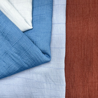 Tissu en polyester 100 % teint en fil, tissé uni, 180 g/m², de haute qualité, pour vêtements et robes, vente en gros