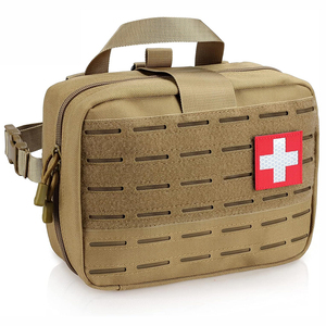 Bolsa de Viaje Médica de Gran Capacidad con Sistema Molle Impermeable de Poliéster, Soporte para Reposacabezas de Liberación Rápida Desmontable con Bandera Incluida - Product Image 1