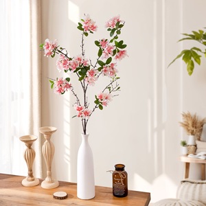 กิ่งดอกซากุระประดิษฐ์ CallaFloral สีขาวชมพู ยาว 60 ซม. ตกแต่งงานแต่งงานได้ยาวนาน - Product Image 1