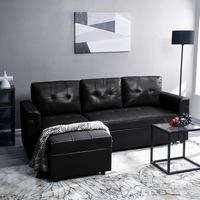 Sofá cama seccional moderno con Chaise de almacenamiento