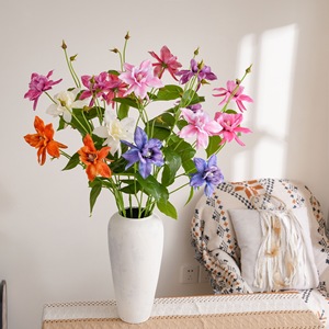 ดอกไม้ประดิษฐ์ CallaFloral ก้านเดี่ยว โพลีเอสเตอร์ ตกแต่งภายในงานแต่งงาน งานฝีมือ INS ช่อดอกไม้ สีขาว ชมพู ม่วง ส้ม ฟ้า - Product Image 1
