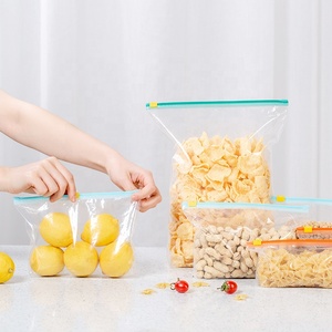 Custom Printed Plastic Bags For Food Packaging Fridge Freezer Storage Reusable Ziplock Bags
