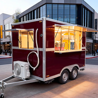 Camion de nourriture mobile de rue, remorque pour gaufres, crème glacée, crêpes, desserts, pancakes, beignets, camion de nourriture de 10 pieds avec cuisine complète