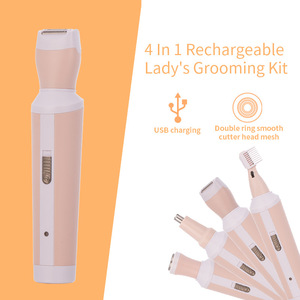 Épilateur multifonctionnel 4-en-1 pour <span class=keywords><strong>femme</strong></span>, corps entier, sourcils, <span class=keywords><strong>poils</strong></span> <span class=keywords><strong>du</strong></span> <span class=keywords><strong>nez</strong></span>, rasage, acier inoxydable, étanche, à piles, usage domestique - Product Image 2