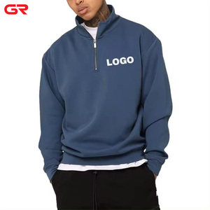 Felpa Autunnale da Uomo con Zip a 1/4 in 100% Cotone French Terry Eco-friendly con Logo Personalizzato Stampato in Digitale o Ricamato - Product Image 1