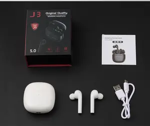 J3 TWS Vero Wireless Auricolari in-ear Auricolare A Buon Mercato di Gioco di Sport di Controllo Touch Cuffia con la carica di banca