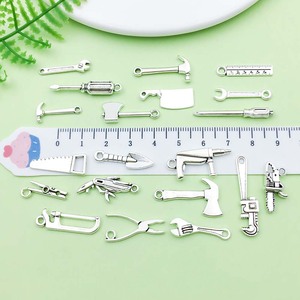 Pendentif en alliage d'argent antique, formes variées, pour la fabrication de bracelets, accessoires de bijoux DIY, alliage de zinc plaqué - Product Image 3